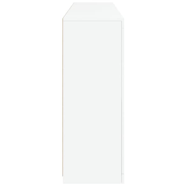 The Living Store Skänk med LED-belysning vit 162x37x100 cm - Skänkar & serveringsbord