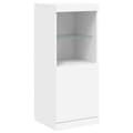 Miniatyrbild 10 av 11: The Living Store Skänk med LED-belysning vit 162x37x100 cm -  Skänkar & serveringsbord
