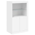 Miniatyrbild 11 av 11: The Living Store Skänk med LED-belysning vit 162x37x100 cm -  Skänkar & serveringsbord
