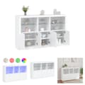 Miniatyrbild 1 av 11: The Living Store Skänk med LED-belysning vit 162x37x100 cm -  Skänkar & serveringsbord