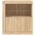 Miniatyrbillede 7 af 11: The Living Store skænk med LED-lys 60,5x37x67 cm sonoma-eg -  Skænke