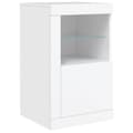 Pikkukuva 10 / 11: The Living Store Senkki LED-valoilla valkoinen 123x37x67 cm -  Tarjoilupöydät & senkit