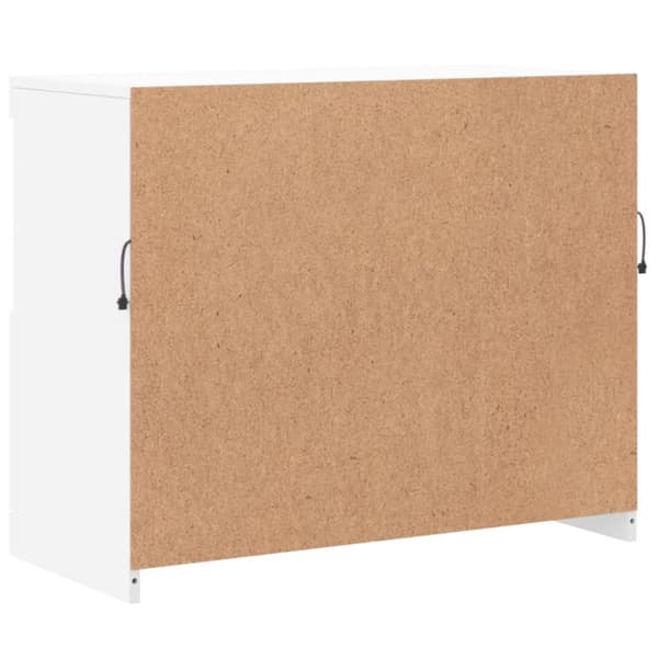 The Living Store skænk med LED-lys 81x37x67 cm hvid -  Skænke