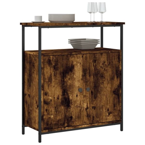 The Living Store Senkki savutammi 70x30x80 cm tekninen puu -  Tarjoilupöydät & senkit
