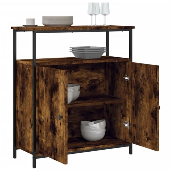 The Living Store Senkki savutammi 70x30x80 cm tekninen puu -  Tarjoilupöydät & senkit