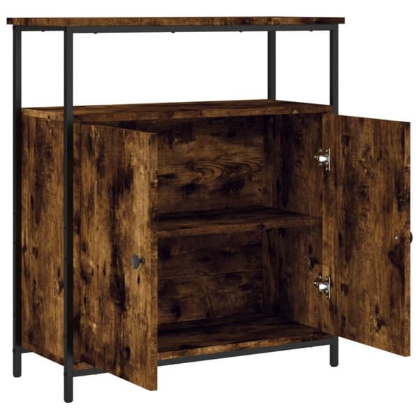 The Living Store Senkki savutammi 70x30x80 cm tekninen puu - Tarjoilupöydät & senkit