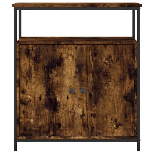 The Living Store Senkki savutammi 70x30x80 cm tekninen puu - Tarjoilupöydät & senkit
