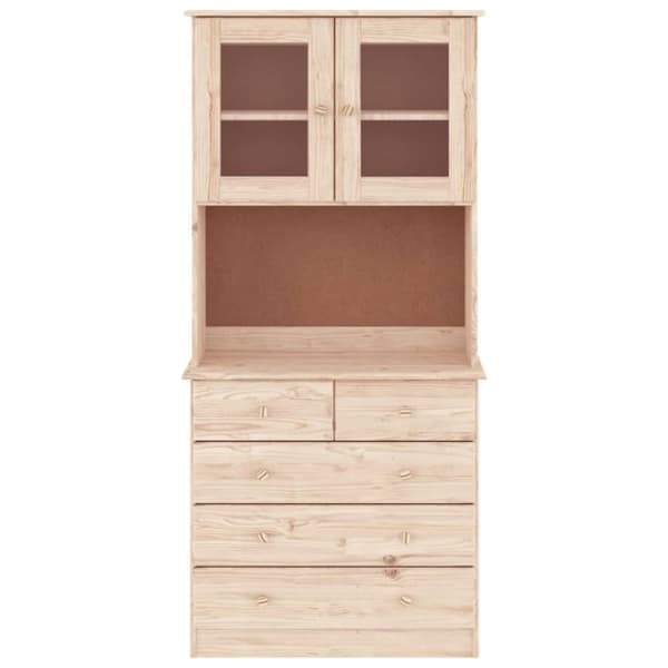 The Living Store skænk ALTA 77x35x165 cm massivt fyrretræ -  Skænke