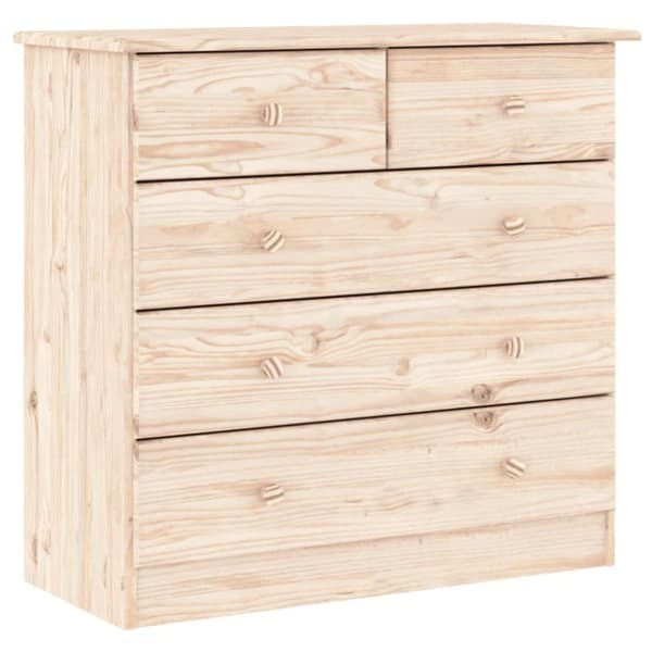 The Living Store skænk ALTA 77x35x165 cm massivt fyrretræ -  Skænke