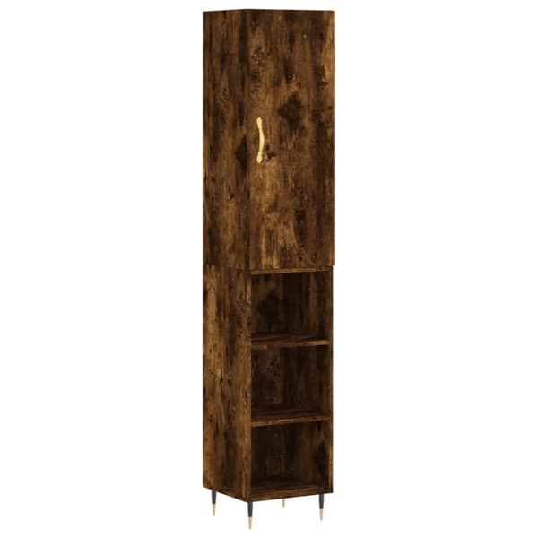 The Living Store skab 34,5x34x180 cm konstrueret træ røget egetræ - Skænke
