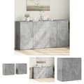 Pikkukuva 1 / 11: The Living Store Senkit 2 kpl betoninharmaa 79x38x80 cm tekninen puu -  Tarjoilupöydät & senkit