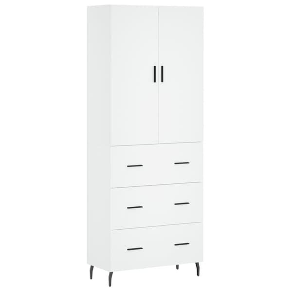 The Living Store højskab 69,5x34x180 cm konstrueret træ hvid -  Skænke