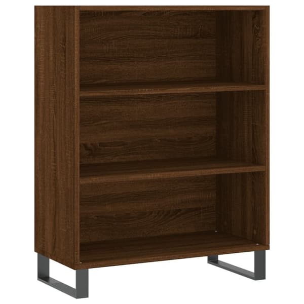 The Living Store Högskåp brun ek 69,5x34x180 cm konstruerat trä - Skänkar & serveringsbord