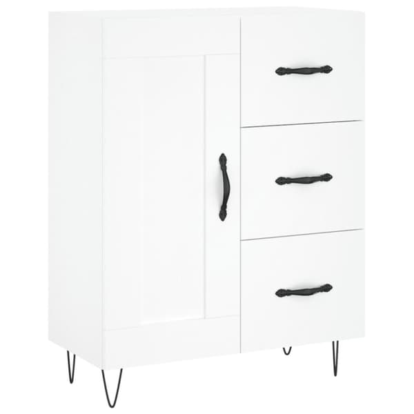 The Living Store højskab 69,5x34x180 cm konstrueret træ hvid -  Skænke