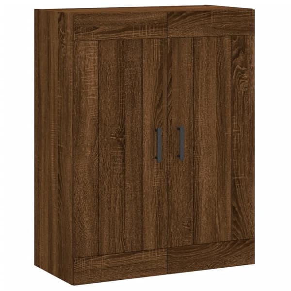 The Living Store højskab 69,5x34x180 cm konstrueret træ brun egetræsfarve - Skænke