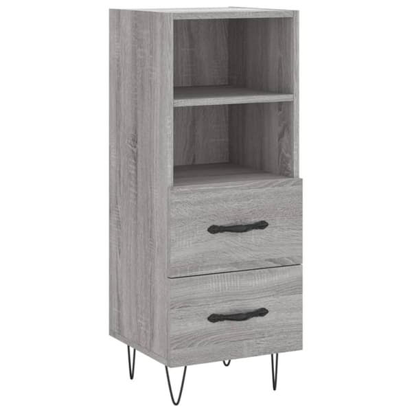 The Living Store højskab 34,5x34x180 cm konstrueret træ grå sonoma-eg -  Skænke