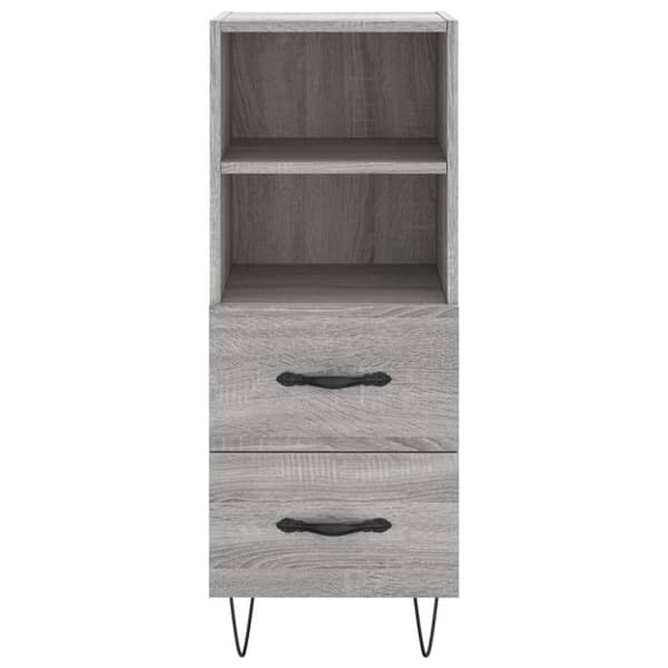 The Living Store højskab 34,5x34x180 cm konstrueret træ grå sonoma-eg -  Skænke