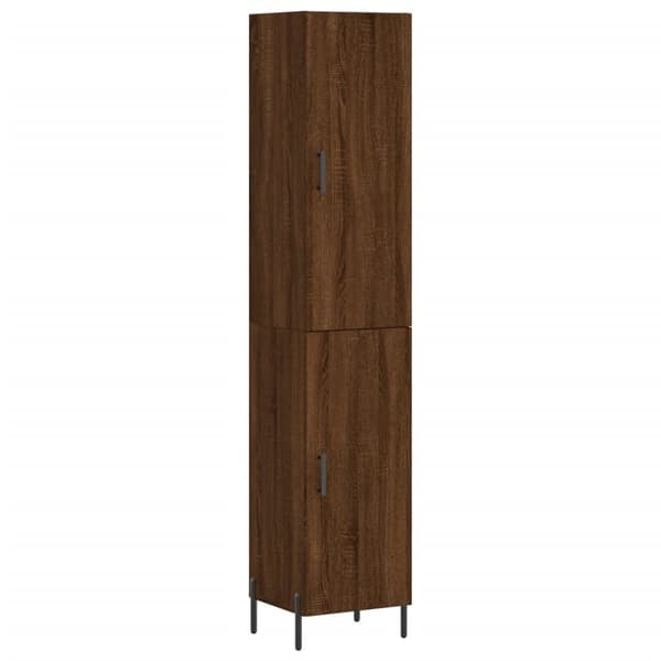 The Living Store skab 34,5x34x180 cm konstrueret træ brun egetræsfarve - Skænke