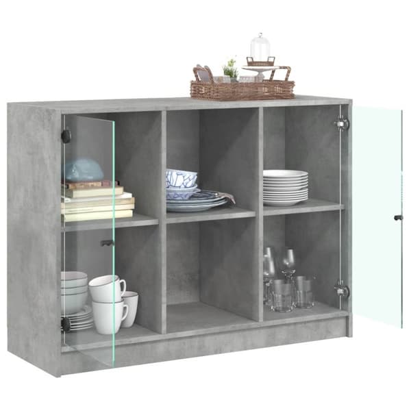 The Living Store skænk 102x37x75,5 cm konstrueret træ betongrå -  Skænke