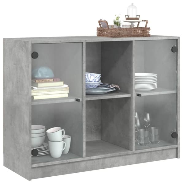 The Living Store skænk 102x37x75,5 cm konstrueret træ betongrå -  Skænke