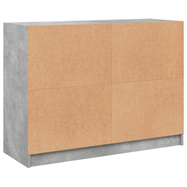 The Living Store skænk 102x37x75,5 cm konstrueret træ betongrå -  Skænke