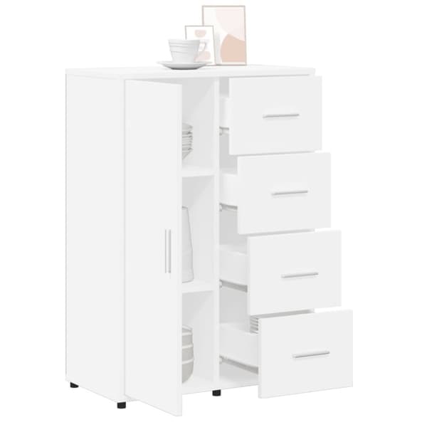 The Living Store kommoder 2 stk.. 60x31x84 cm konstrueret træ hvid -  Skænke