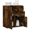 Miniatyrbild 5 av 11: The Living Store Skänk rökfärgad ek 60x31x70 cm konstruerat trä -  Skänkar & serveringsbord
