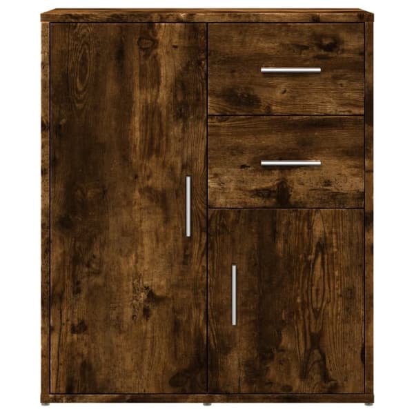 The Living Store Skänk rökfärgad ek 60x31x70 cm konstruerat trä -  Skänkar & serveringsbord