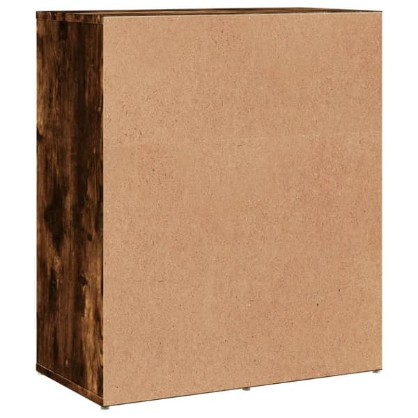 The Living Store Skänk rökfärgad ek 60x31x70 cm konstruerat trä - Skänkar & serveringsbord