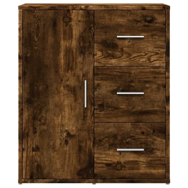 The Living Store Skänk rökfärgad ek 60x31x70 cm konstruerat trä - Skänkar & serveringsbord