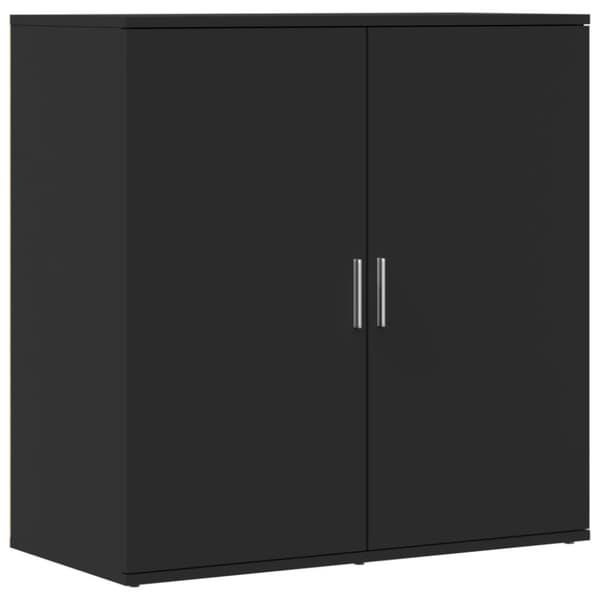 The Living Store skænke 2 stk. 79x38x80 cm konstrueret træ sort - Skænke
