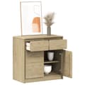 Pikkukuva 2 / 10: The Living Store Senkki SAUDA tammenvärinen 80x43x75,5 cm täysi mänty -  Tarjoilupöydät & senkit