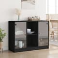 Pikkukuva 4 / 11: The Living Store Senkki musta 102x37x75,5 cm tekninen puu -  Tarjoilupöydät & senkit