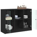 Pikkukuva 5 / 11: The Living Store Senkki musta 102x37x75,5 cm tekninen puu -  Tarjoilupöydät & senkit