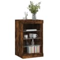 Pikkukuva 6 / 11: The Living Store Senkki LED-valoilla savutammi 41x37x67 cm -  Tarjoilupöydät & senkit