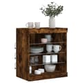 Pikkukuva 5 / 11: The Living Store Senkki LED-valoilla savutammi 60,5x37x67 cm -  Tarjoilupöydät & senkit