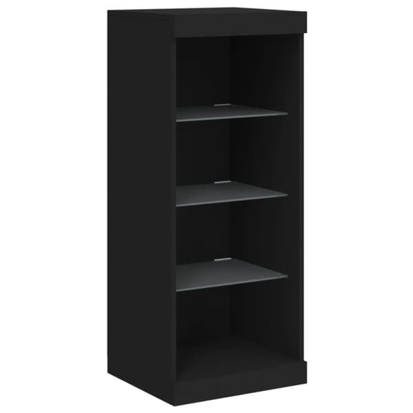 The Living Store Senkki LED-valoilla musta 162x37x100 cm -  Tarjoilupöydät & senkit