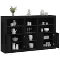 Pikkukuva 2 / 11: The Living Store Senkki LED-valoilla musta 162x37x100 cm -  Tarjoilupöydät & senkit