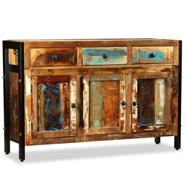 Skænke - Living skænk 120x35x76 cm massivt genbrugstræ