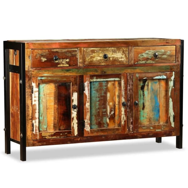 Skænke - Living skænk 120x35x76 cm massivt genbrugstræ