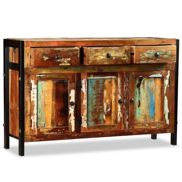 Skænke - Living skænk 120x35x76 cm massivt genbrugstræ