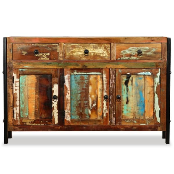 Skænke - Living skænk 120x35x76 cm massivt genbrugstræ