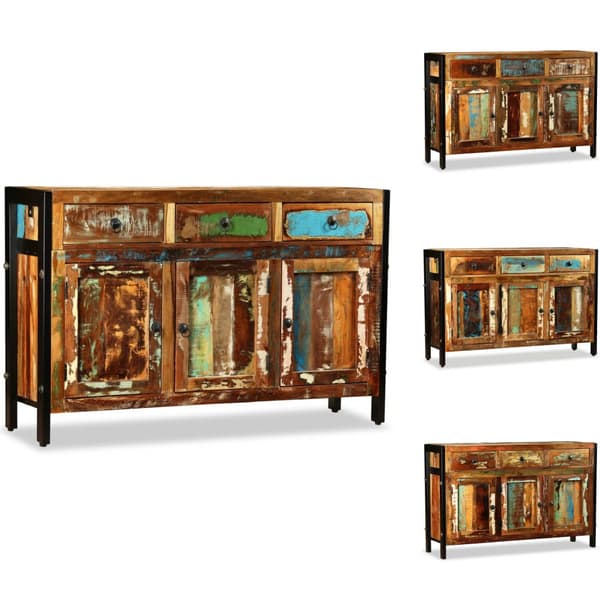 Skænke - Living skænk 120x35x76 cm massivt genbrugstræ