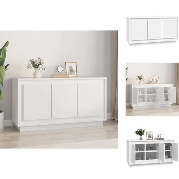 Skænke - Living skænk 102x35x55 cm konstrueret træ hvid
