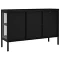 Miniatyrbillede 6 af 11: Skænke - Living skænk 105x35x70 cm stål og glas sort