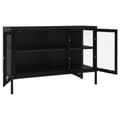 Miniatyrbillede 7 af 11: Skænke - Living skænk 105x35x70 cm stål og glas sort