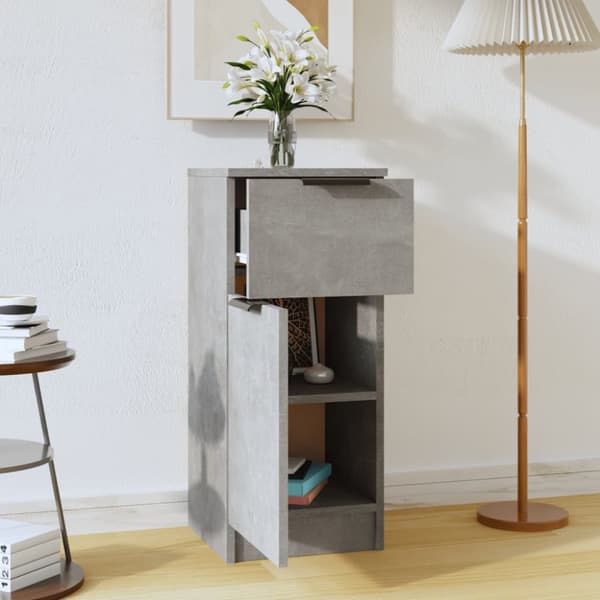 Skænke - Living skænk 30x30x70 cm konstrueret træ betongrå
