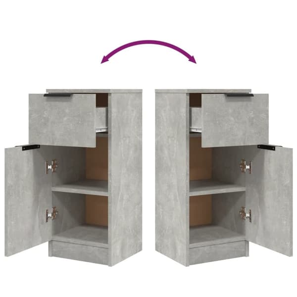 Skænke - Living skænk 30x30x70 cm konstrueret træ betongrå