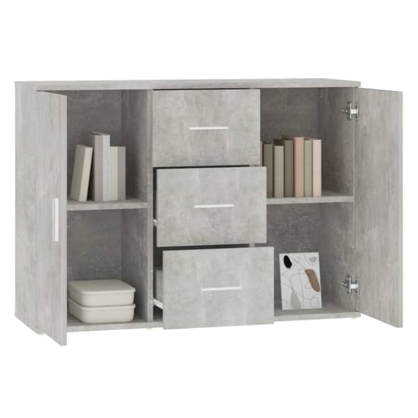 Skänkar & serveringsbord - Living Skänk betonggrå 91x29,5x65 cm konstruerat trä