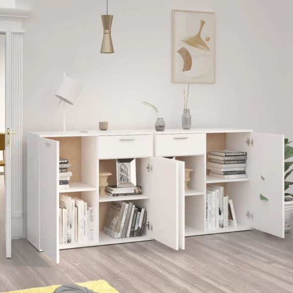 Skænke - Living skænk 160x36x75 cm spånplade hvid